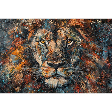 Abstract Canvas of a Lion